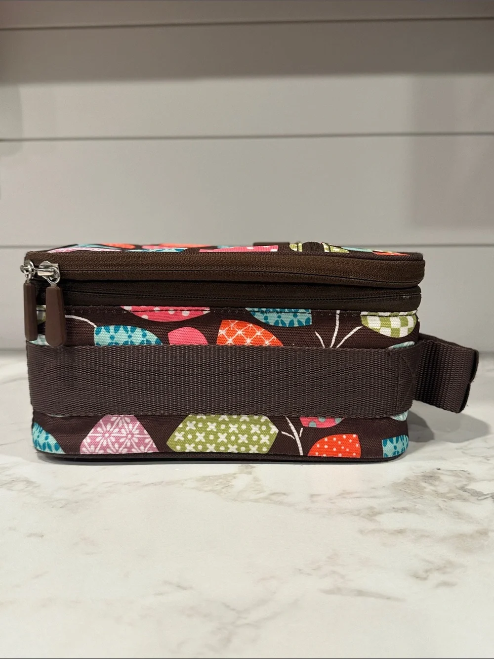 Pottery Barn Teen Gear Up Lunch Box RETIRED Vibrant Multi Color Leaf Print